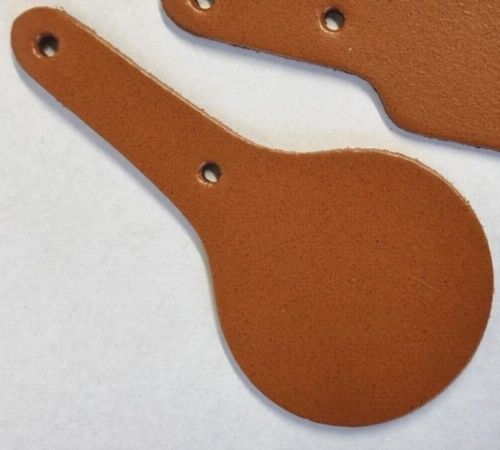 Leather Key Fob Blanks - Round Shape - Various Colours - Qty Options (London Tan, 25)